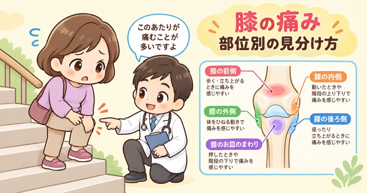 膝の痛みの原因と見分け方｜内側の違和感や受診の目安を医師が解説