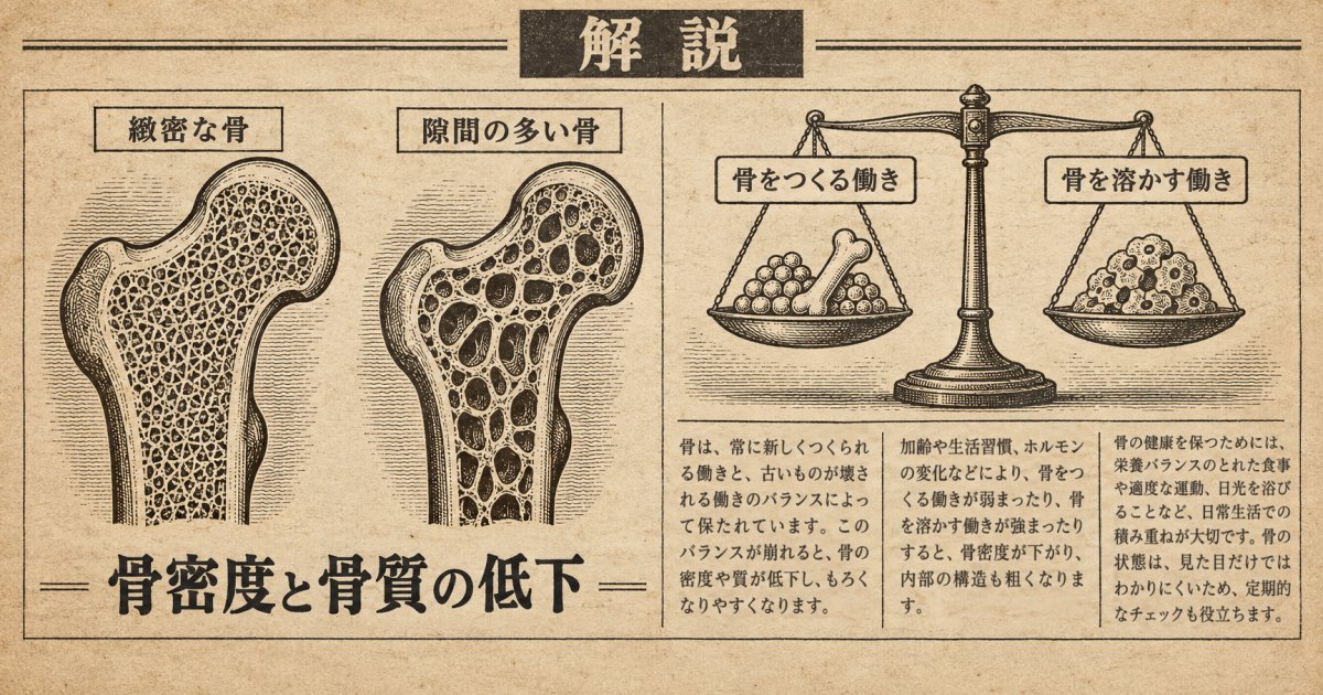 つまずいて骨折する原因とは？骨粗鬆症と「脆弱性骨折」の仕組み