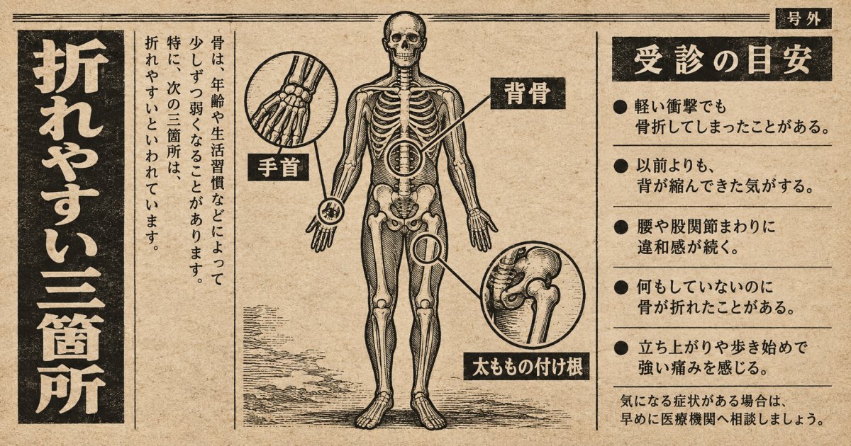 つまずいたときに折れやすい部位と見逃しやすい初期症状